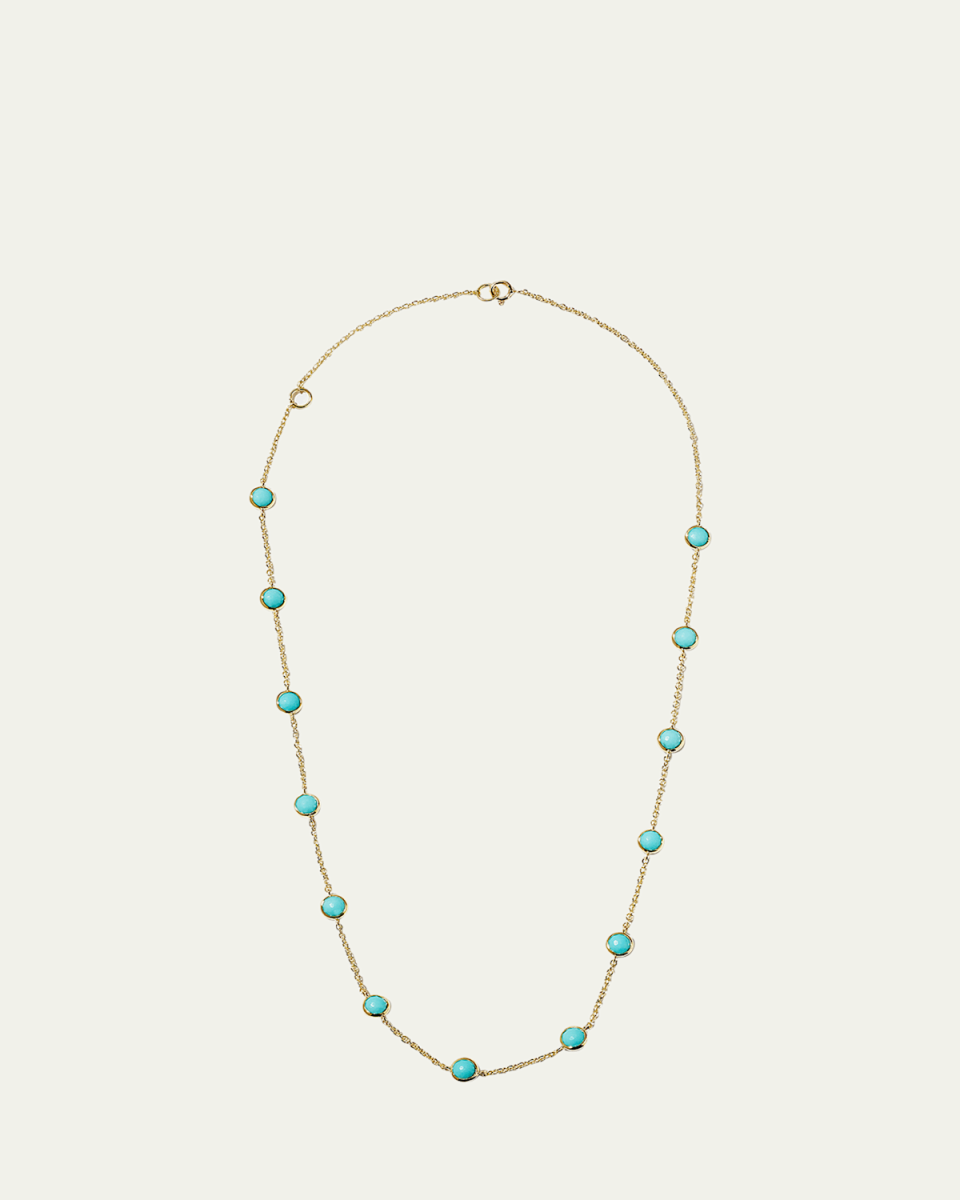 13-Stone Station Necklace in 18K Gold